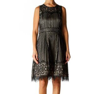 Vince Camuto Black Sequin Cocktail Fit & Flare Dress